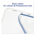 Office Jansan | Avery 11445 Index Maker 11 in. x 8.5 in. 3-Tab Print and Apply Clear Label Dividers - White (25/Box) image number 2