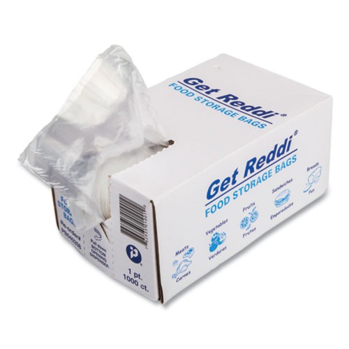 Food Service | Inteplast Group PB040208 16 oz. 0.68 mil 4 in. x 8 in. Food Bags - Clear (1000/Carton) image number 0