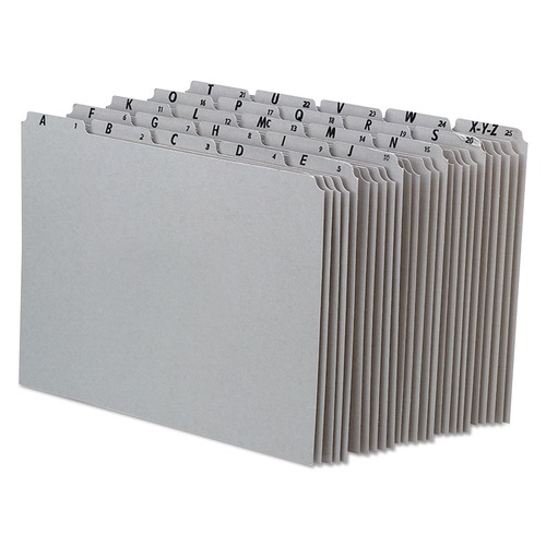 Office Jansan | Pendaflex PN925 Recycled Top Tab File Guides, Alpha, 1/5 Tab, Pressboard, Letter (25-Piece/Set) image number 0