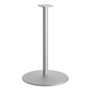 HON Between Round Disc Base for 42 in. Table Tops - Textured Silver