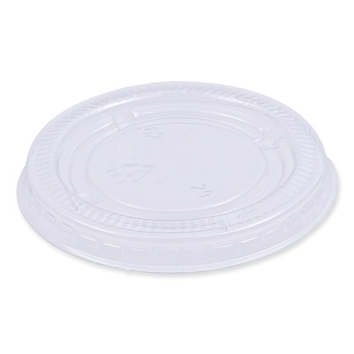 Cups and Lids | Boardwalk BWKPRTLID2 2 oz. Souffle/Portion Cup Lids - Clear (2500/Carton) image number 0