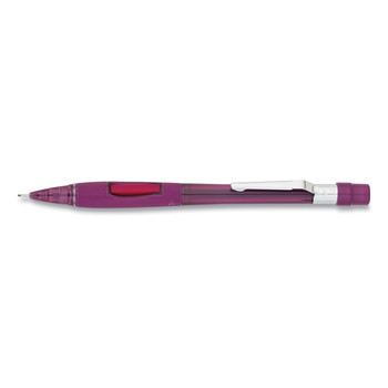Pentel 0.9 mm HB (#2) Quicker Clicker Mechanical Pencil - Black Lead, Transparent Burgundy Barrel