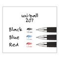 Pens | uni-ball 1790895 Signo 207 Bold 1 millimeter Retractable Gel Pen - Black Ink/Smoke/Black Barrel (1-Dozen) image number 6