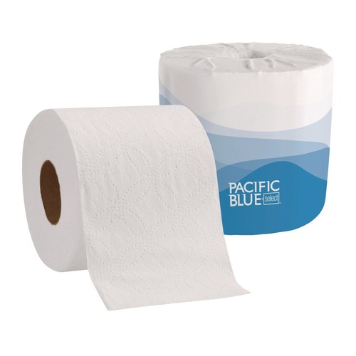 Toilet Paper | Georgia Pacific Professional 18280/01 Pacific Blue Select 2-Ply Bathroom Tissue - White (550 Sheets/Roll, 80 Rolls/Carton) image number 0