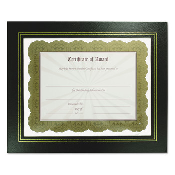 NuDell 8.5 in. x 11 in. Leatherette Document Frame - Black (2/Pack)