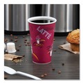 Cups and Lids | SOLO 316SI-0041 Bistro Print Solo 16 oz. Paper Hot Drink Cups - Maroon (50/Pack) image number 6