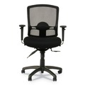  | Alera ALEET4017 Etros Series 17.16 in. to 20.86 in. Seat Height Mesh Mid-Back Petite Multifunction Chair - Black image number 4