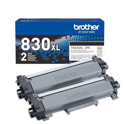 Ink & Toner | Brother TN830XL2PK 3,000 Page-Yield High-Yield Toner - Black (2/Pack) image number 0