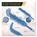 Dusters | Gritt Commercial GRI1763PK 22 in. Length Flexible Wand Duster with Microfiber and Chenille Sleeve - Blue (3/Pack) image number 4