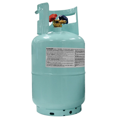 Automotive | Mastercool 67010 Blue 1/2 in. ACME 30 lb. D.O.T-Approved Recovery Cylinder with Float Switch image number 0