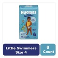 Cleaning & Janitorial Supplies | Huggies 18342 24 lbs. to 34 lbs. Little Swimmers - Size 4/Blue (8/Carton) image number 5