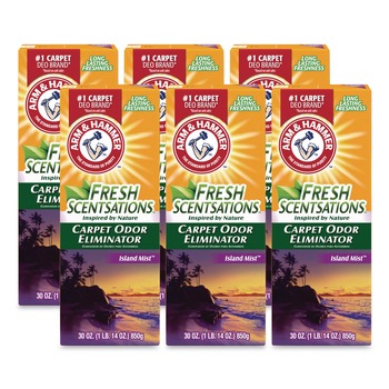 Arm & Hammer 30 oz. Box Fresh Scentsations Carpet Odor Eliminator - Island Mist (6/Carton)