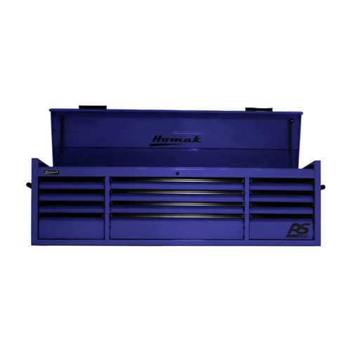  | Homak BL02072120 RS PRO 72 in. 12 Drawer Top Chest With Outlet - Blue image number 0