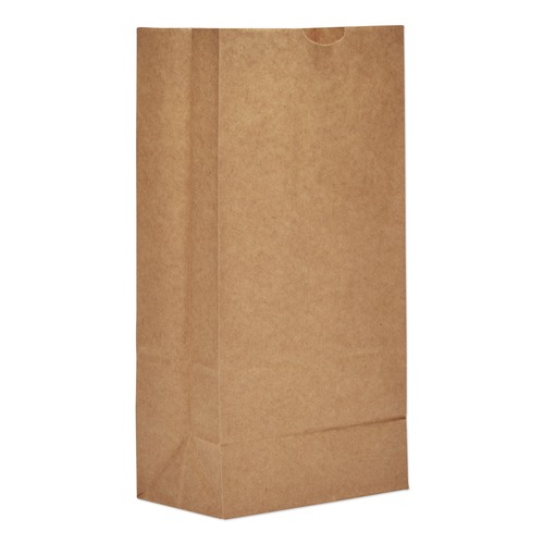 Bulk Savings Pricing 2 | Ross & Wallace Paper Products 130308500SP 6 in. x 3.88 in. x 12.5 in. #8 Heavy-Duty Grocery Paper Bags - Kraft (500/Bundle) image number 0