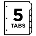 Office Jansan | Avery 14434 11 x 8.5 Big Tab Printable Label 5-Tab Dividers - White (20/Pack) image number 6