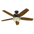 Ceiling Fans | Hunter 53311 52 in. Newsome Premier Bronze Ceiling Fan with Light image number 2