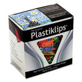Paper Clips, Binder Clips, & Fasteners | Baumgartens BAULP0200 Plastiklips Smooth Paper Clips - Small/Assorted Colors (1000/Box) image number 1