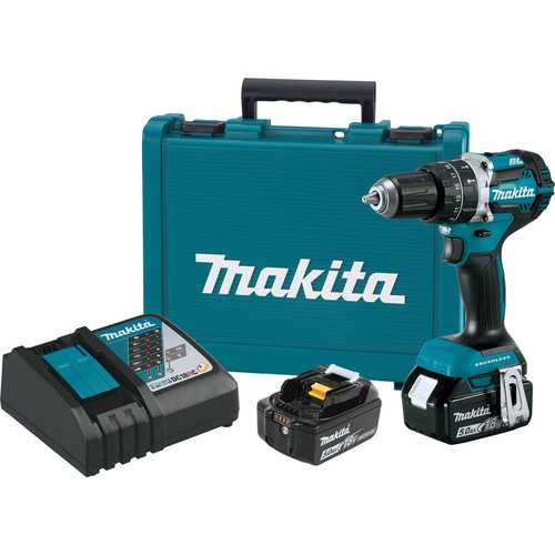 Drill Drivers | Makita XPH12T 18V LXT Lithium-Ion Compact Brushless 1/2 in. Cordless Hammer Drill Driver Kit (5 Ah) image number 0
