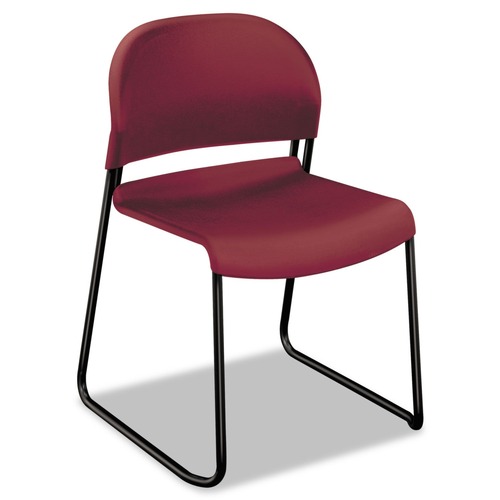 | HON H4031.MB.T GuestStacker 300 lbs. Capacity 17.5 in. Seat Height High Density Chairs - Mulberry/Black (4/Carton) image number 0