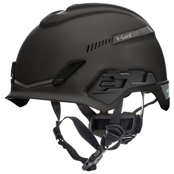 MSA 10194790 V-Gard H1 Fas-Trac III Pivot Trivent ANSI EN12492 Safety Helmet -  Black