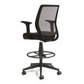 Office Chairs | Alera ALEWX46BME17 27.95 in. to 33.66 in. Seat Height Supports Up to 275 lbs. Mesh Back Wessex Drafting Stool - Black image number 1