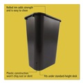Trash Cans | Rubbermaid Commercial FG295700BLA 10.25-Gallon Rectangular Deskside Wastebasket - Black image number 5