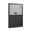 Mothers Day Sale! Save an Extra 10% off your order | MasterVision MX04433168 24 in. x 18 in. Designer Combo MDF Wood Frame Fabric Bulletin/Dry Erase Board - Charcoal/Gray/Black image number 2