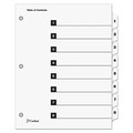  | Cardinal 60833 11 in. x 8.5 in. 1-8, 8-Tab, QuickStep OneStep Printable Table of Contents and Dividers - White (24/Box) image number 1