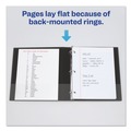 Office Jansan | Avery 05725 Economy 1.5 in. Capacity 11 in. x 8.5 in. View Binder with 3 Round Rings - Black image number 6