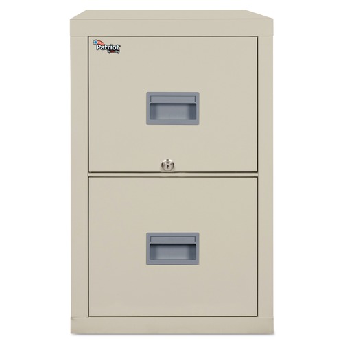 Office & Office Supplies | FireKing 2P1825-CPA Patriot 17.75 in. x 25 in. x 27.75 in. 1-Hour Fire Protection 2 Legal/Letter File Drawers Insulated Fire File - Parchment image number 0