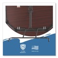  | Iceberg 55264 OfficeWorks 60 in. x 29 in. Round Mahogany Top Wood Folding Table with Gray Base image number 6