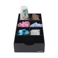 Linen and Table Accessories | Vertiflex Commercial Grade VFCC-169 8.75 in. x 16 in. x 5.25 in. Condiment Caddy - Black image number 5