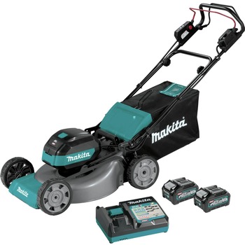  | Makita GML01SM 40V MAX XGT Brushless Lithium-Ion 21 in. Cordless Self-Propelled Commercial Lawn Mower Kit with 2 Batteries (4 Ah)