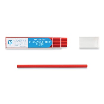 Tombow 4.4 millimeter Mechanical Wax-Based Marking Pencil Refills - Red (10/Box)