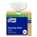 Cleaning Cloths | Tork 510176 8.46 in. x 16.13 in. Cleaning Cloth - White (1000/Carton) image number 1