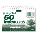 Flash Cards | Roaring Spring 28335 Environotes 3 in. x 5 in. Narrow Rule Wirebound Recycled Index Cards - White (24/Carton) image number 1