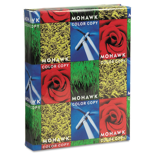 Office Jansan | Mohawk 12-214 8.5 in. x 11 in. 98 Bright 80 lbs. Bond Weight Copy Paper and Cover Stock - Bright White (250/Pack) image number 0