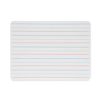 Flipside 12 in. x 9 in. Magnetic 2-Sided Red/Blue Ruled Dry Erase Board - White Surface (12/Pack)