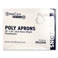 Food Service | AmerCareRoyal RPA20HW 28 in. x 46 in. 1.77 mil Heavyweight Poly Aprons - One Size Fits All, White (500/Carton) image number 3