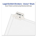 Office Jansan | Avery 01333 11 in. x 8.5 in. 25-Tab 76 to 100 Avery Style Preprinted Legal Exhibit Side Tab Index Dividers - White (1-Set) image number 2