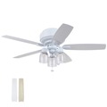 Ceiling Fans | Prominence Home 51671-45 52 in. Magonia Farmhouse Style Flush Mount LED Ceiling Fan with Light - Bright White image number 0