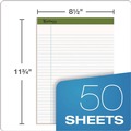 Office Jansan | Ampad 20-172R Earthwise by Ampad 8.5 in. x 11.75 in. Recycled Writing Pad - Narrow, Green/White (1-Dozen) image number 2