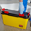 Mop Buckets | Rubbermaid Commercial HYGEN FGQ95088YEL HYGEN 6.8 Gallon Plastic Charging Bucket (Yellow) image number 8