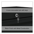 Office Jansan | Alera 25483 30 in. x 18.63 in. x 52.5 in. Legal/Letter-Size 4-Drawer Lateral File - Black image number 7
