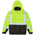 Klein Tools 60364 Reflective Winter Bomber Jacket - Large, High-Visibility Yellow/Black image number 0