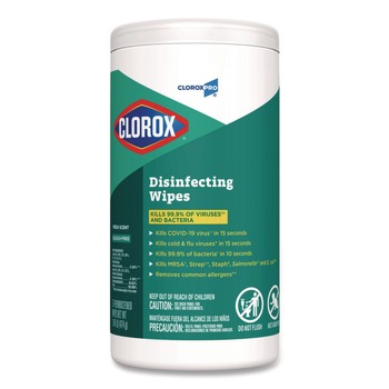 Clorox 7 in. x 8 in. 1-Ply Disinfecting Wipes - Fresh Scent, White