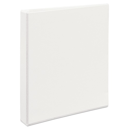 Office Jansan | Avery 05304 3 Slant Rings 1 in. Capacity 11 in. x 8.5 in. Heavy-Duty Non Stick View Binder with DuraHinge - White image number 0