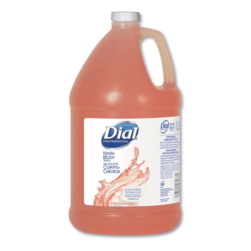 Cleaning & Janitorial Supplies | Dial Professional 03986 1 Gallon Hair and Body Wash Refill - Neutral Scent (4/Carton) image number 0