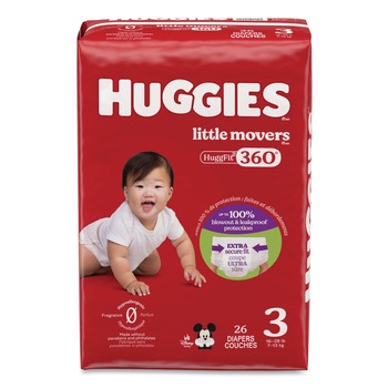 Huggies 56605 Little Movers HuggFit 360 Degree - Size 3/Disney Design (26/Pack)