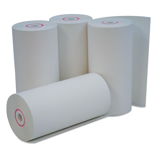  | Universal UNV35765 4.38 in. x 127 ft. 0.38 in. Core Direct Thermal Print Paper Rolls - White (50/Carton) image number 0